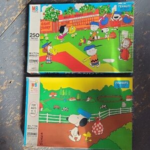 Vintage Peanuts Snoopy Puzzles 250 Pieces Each
